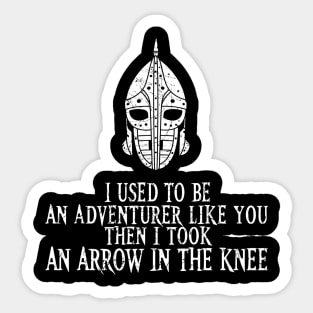 I Took an Arrow in the Knee Sticker